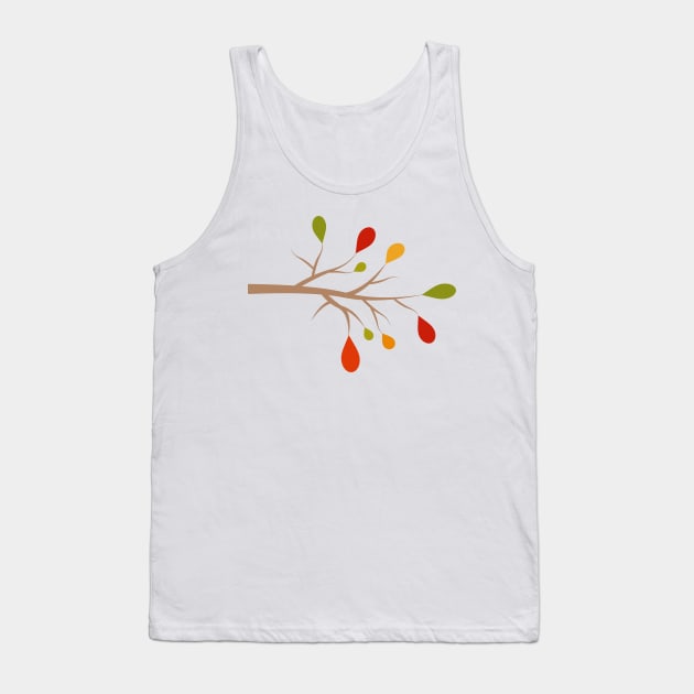 Autumn leaves on a branch Tank Top by TheLouisa